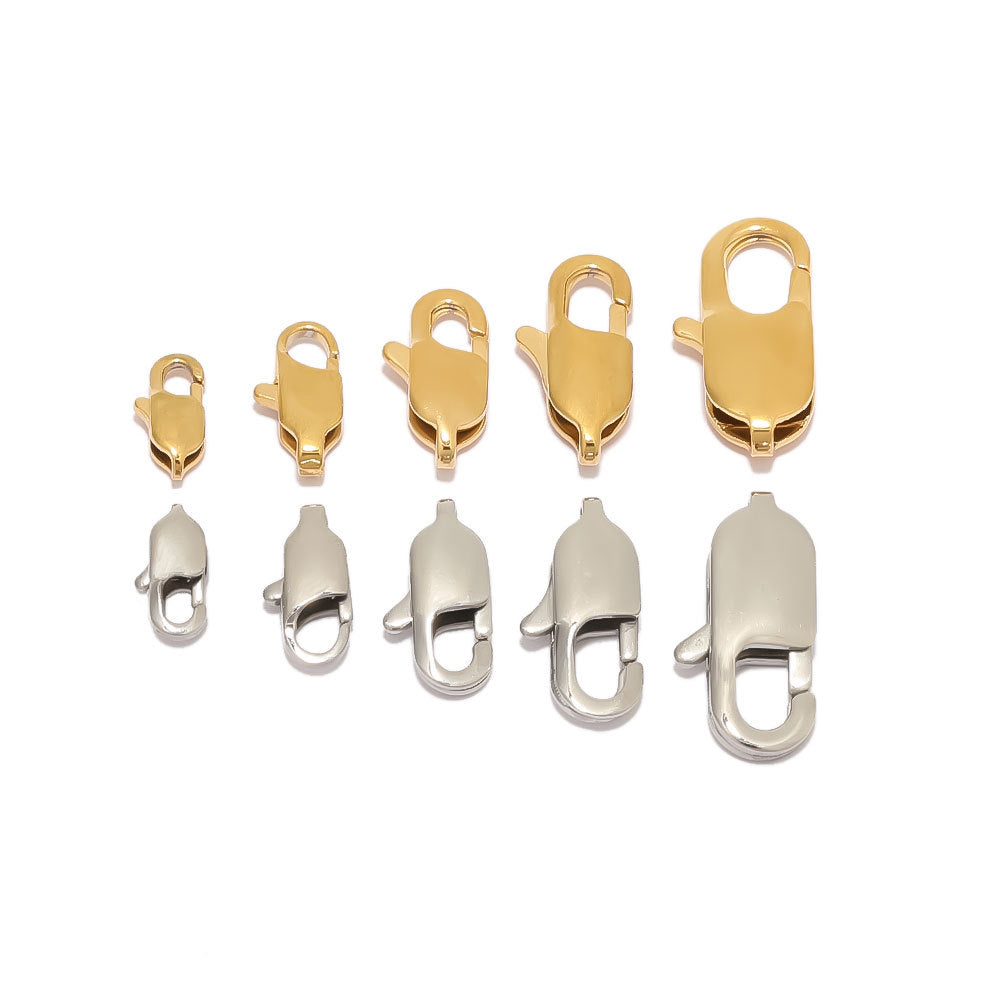 Stainless Steel 18K Gold PVD Lobster Clasp - 10 Pack