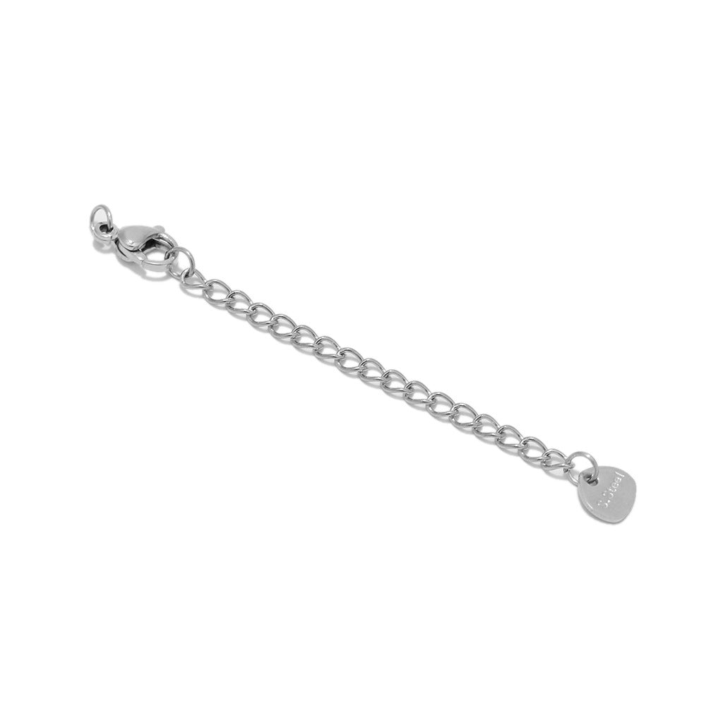 18K Gold PVD Stainless Steel Engraved 5cm Tail Chain Lobster Claw Buckle Set 10-pack
