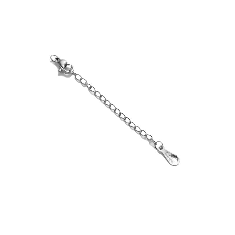 18K Gold PVD Stainless Steel Engraved 5cm Tail Chain Lobster Claw Buckle Set 10-pack