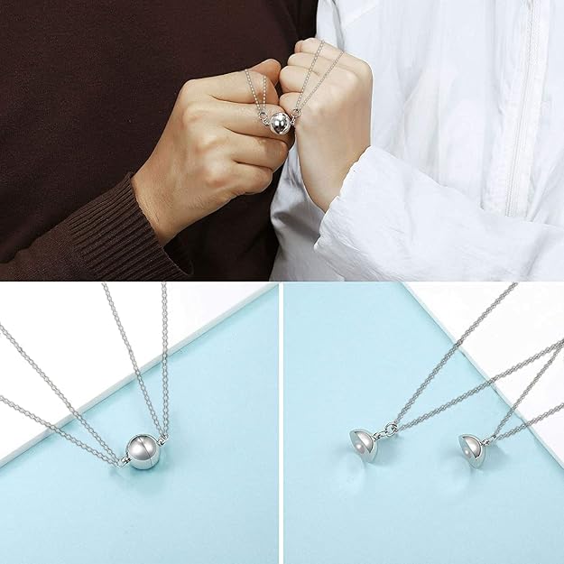 Stainless Steel Heart-shaped Round Magnetic Clasp