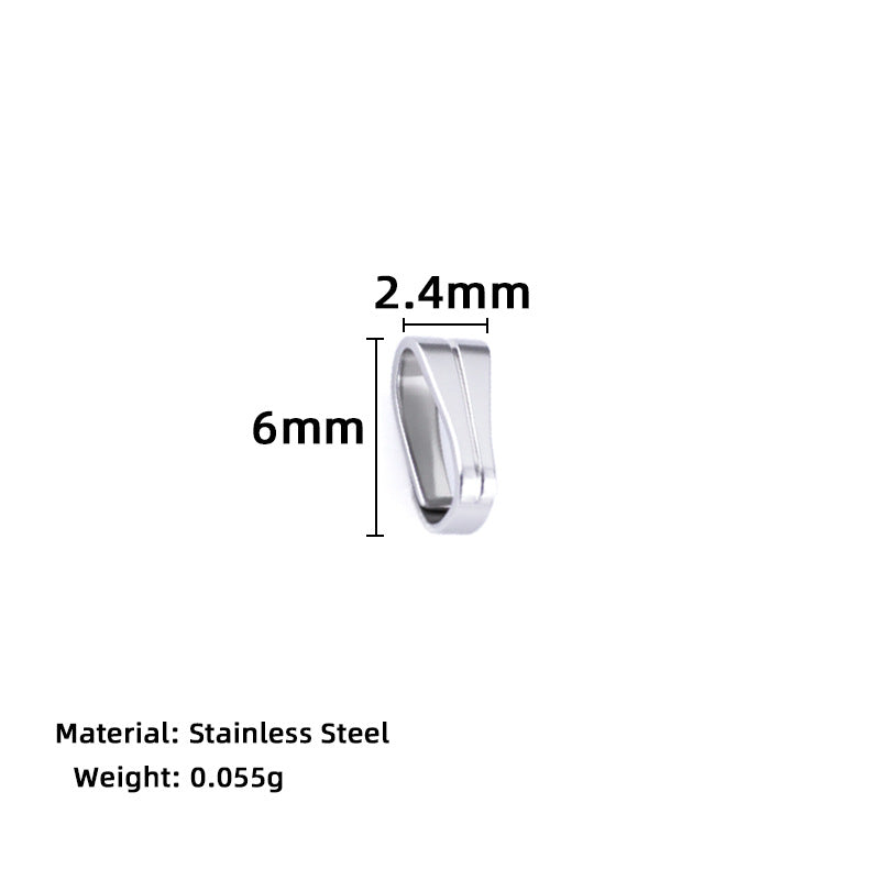 Stainless Steel Closed-end Striped Pinch Bails -20 Pack
