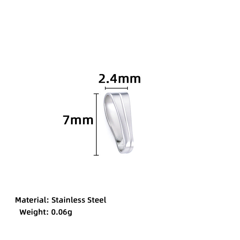 Stainless Steel Closed-end Striped Pinch Bails -20 Pack