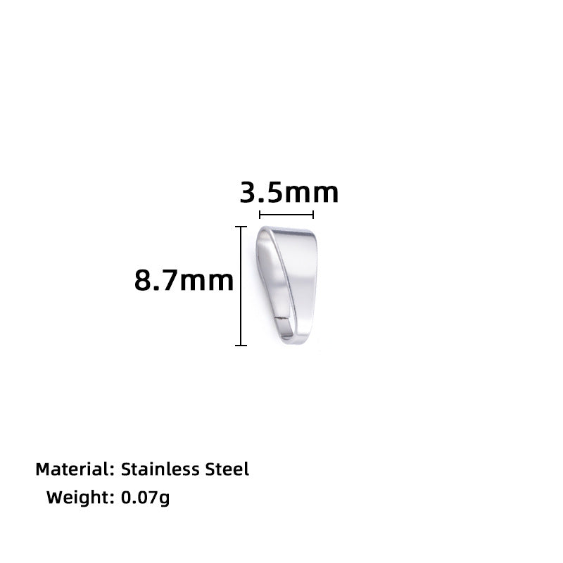 Stainless Steel Closed-end Striped Pinch Bails -20 Pack