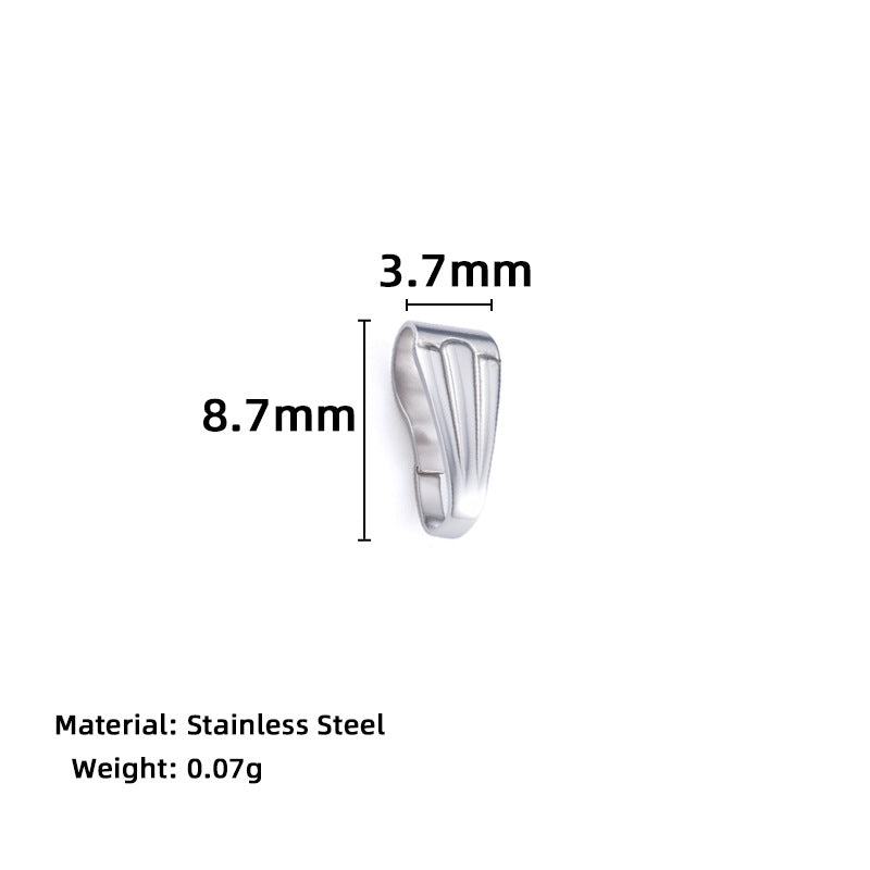 Stainless Steel Closed-end Striped Pinch Bails -20 Pack