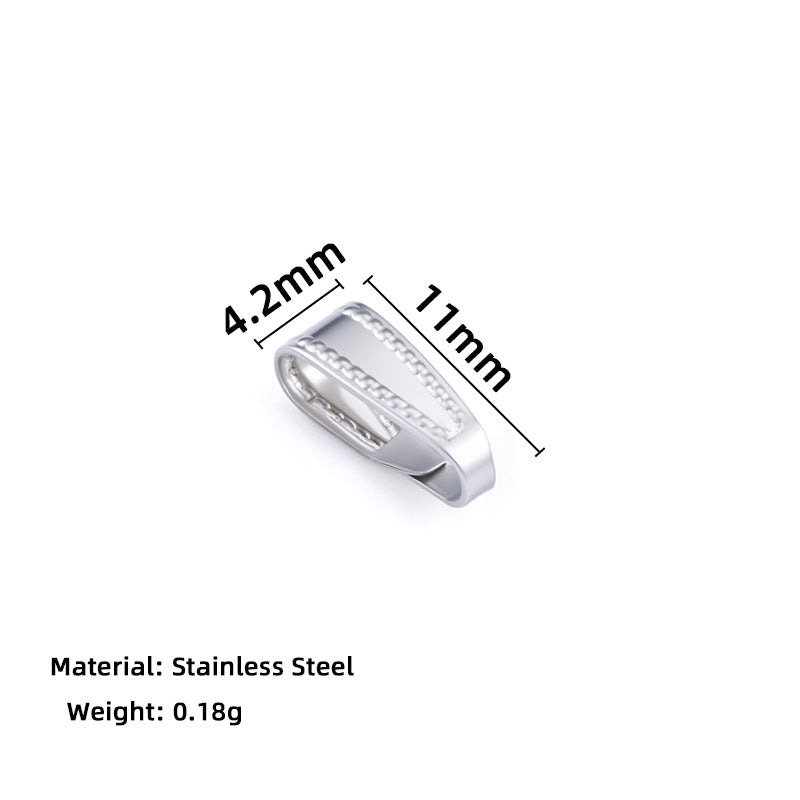Stainless Steel Closed-end Striped Pinch Bails -20 Pack