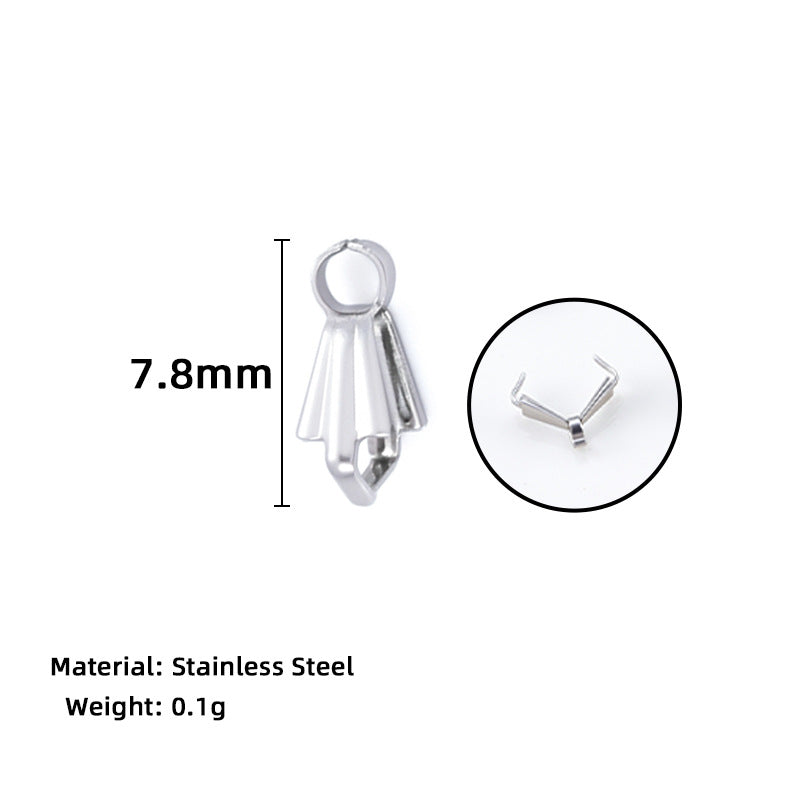 Stainless Steel Closed-end Striped Pinch Bails -20 Pack