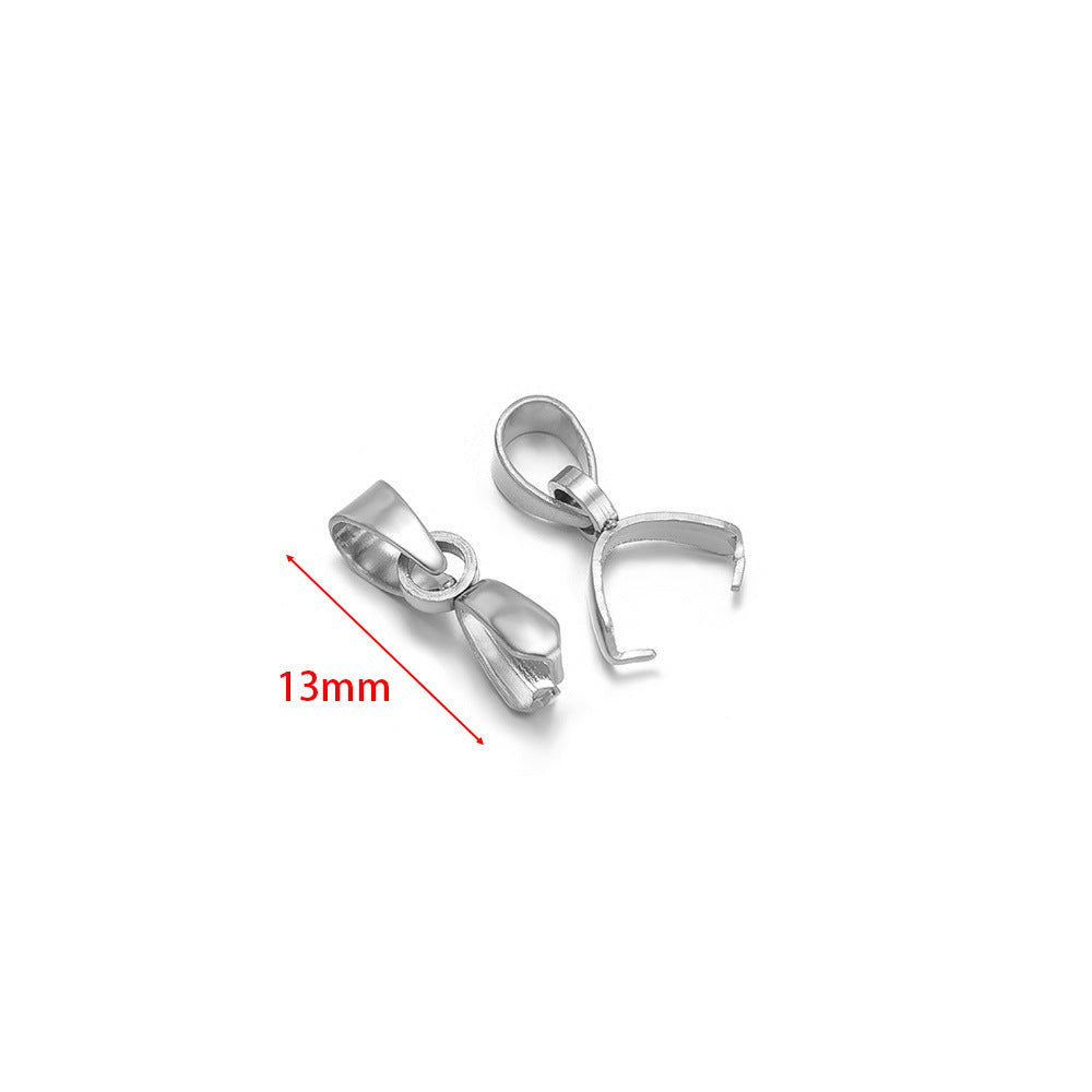 18K Gold PVD Stainless Steel Adjustable Clasp Pinch Bails -20 Pack