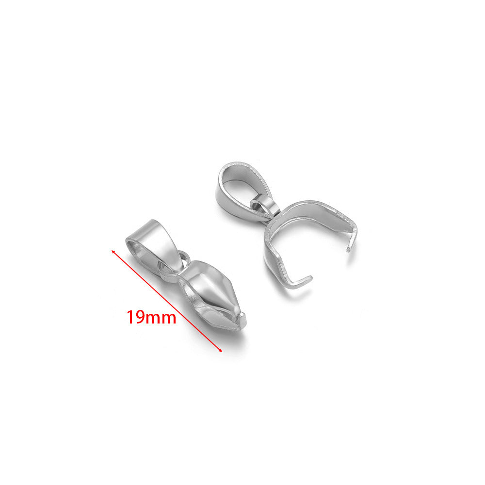 18K Gold PVD Stainless Steel Adjustable Clasp Pinch Bails -20 Pack