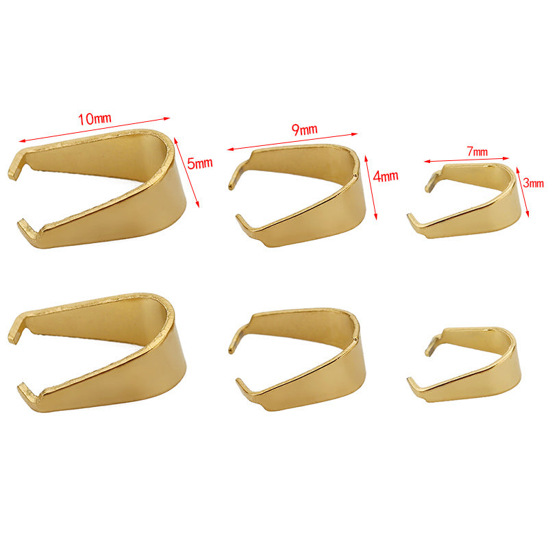 18K Gold PVD Stainless Steel Pinch Bails -50 Pack
