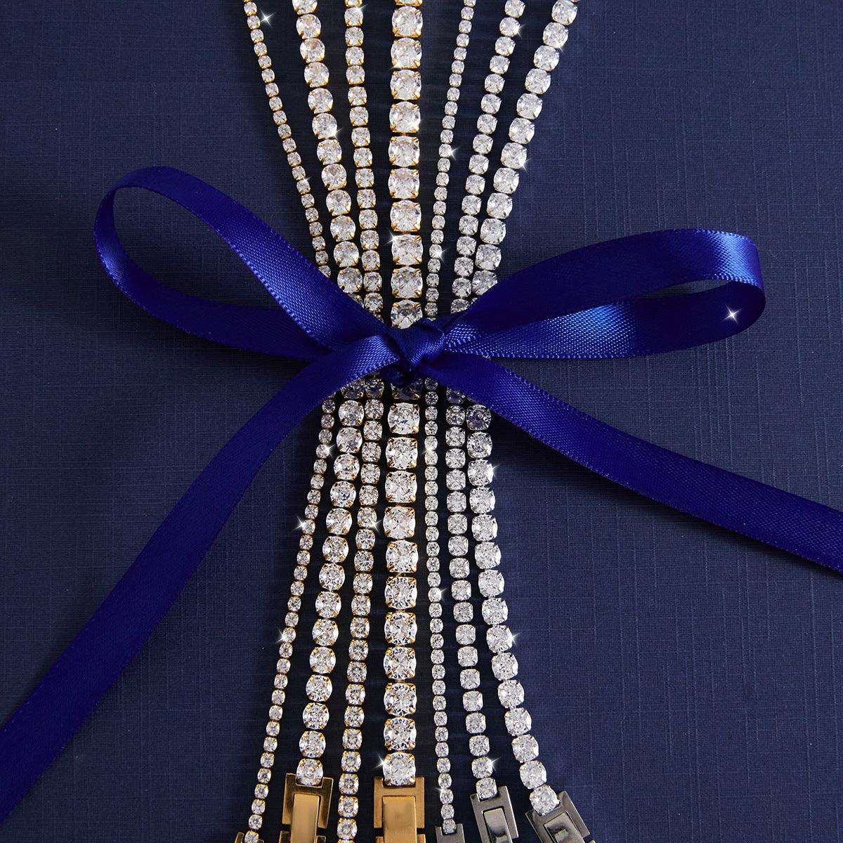 Stainless Steel White CZ Tennis Chain Bracelet