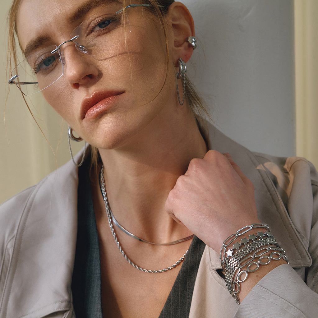 Stainless Steel Cuban Chain Bracelet