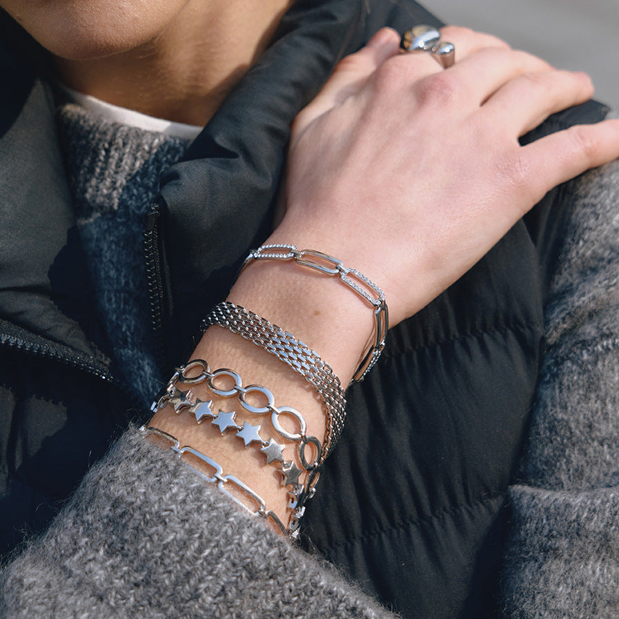 Stainless Steel Cuban Chain Bracelet