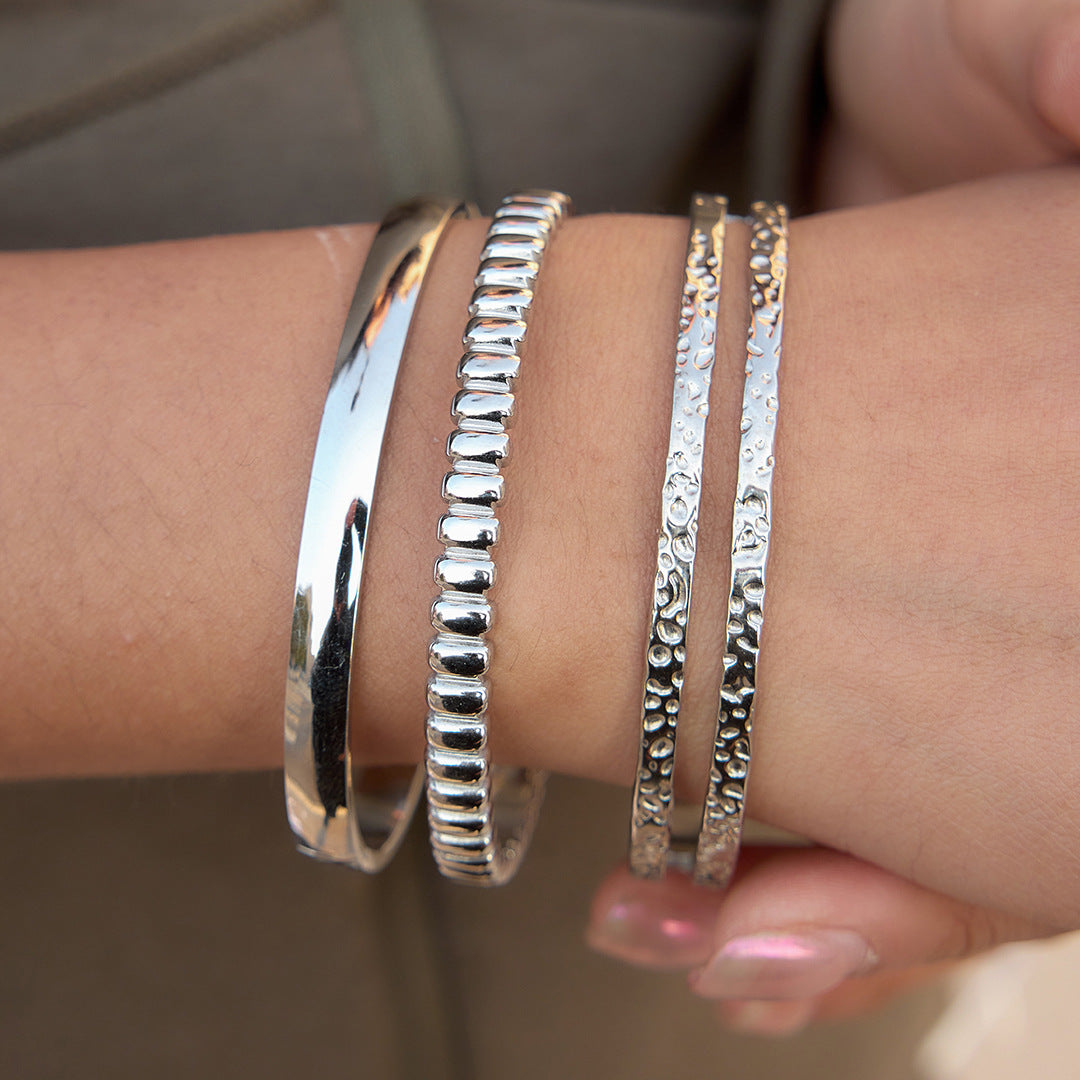 Stainless Steel Minimalist Cuff Bracelet