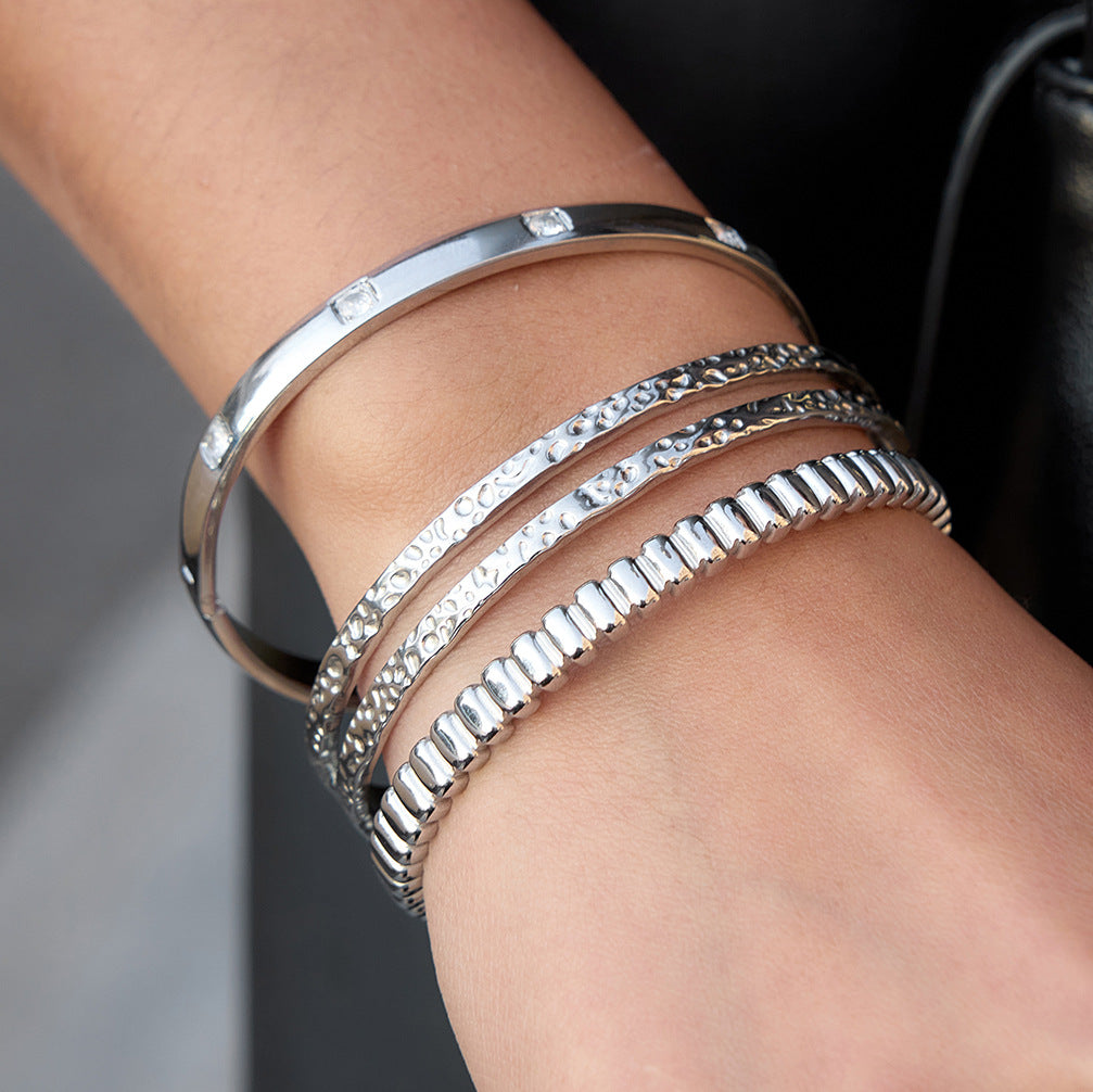 Stainless Steel Minimalist Cuff Bracelet