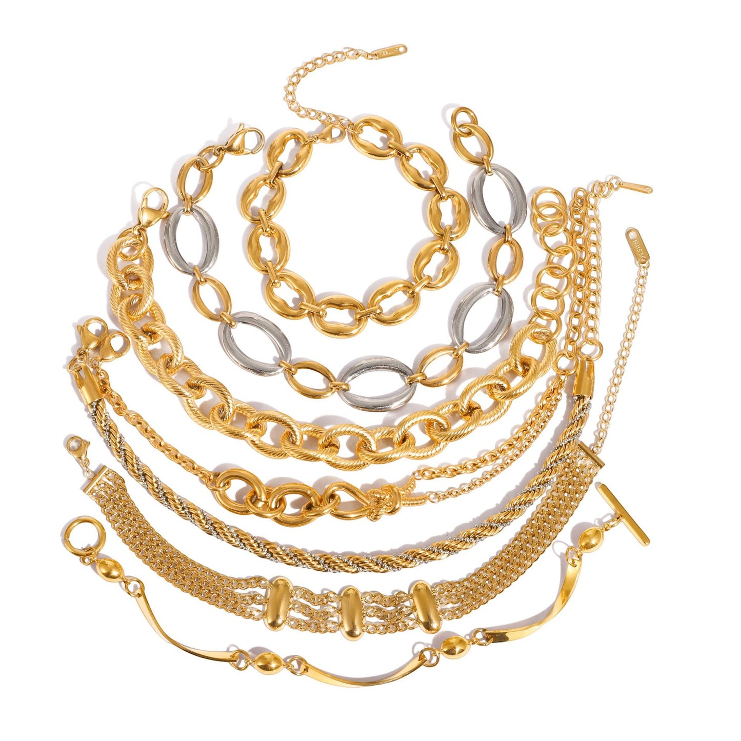 Stainless Steel Chain Bracelet Collection