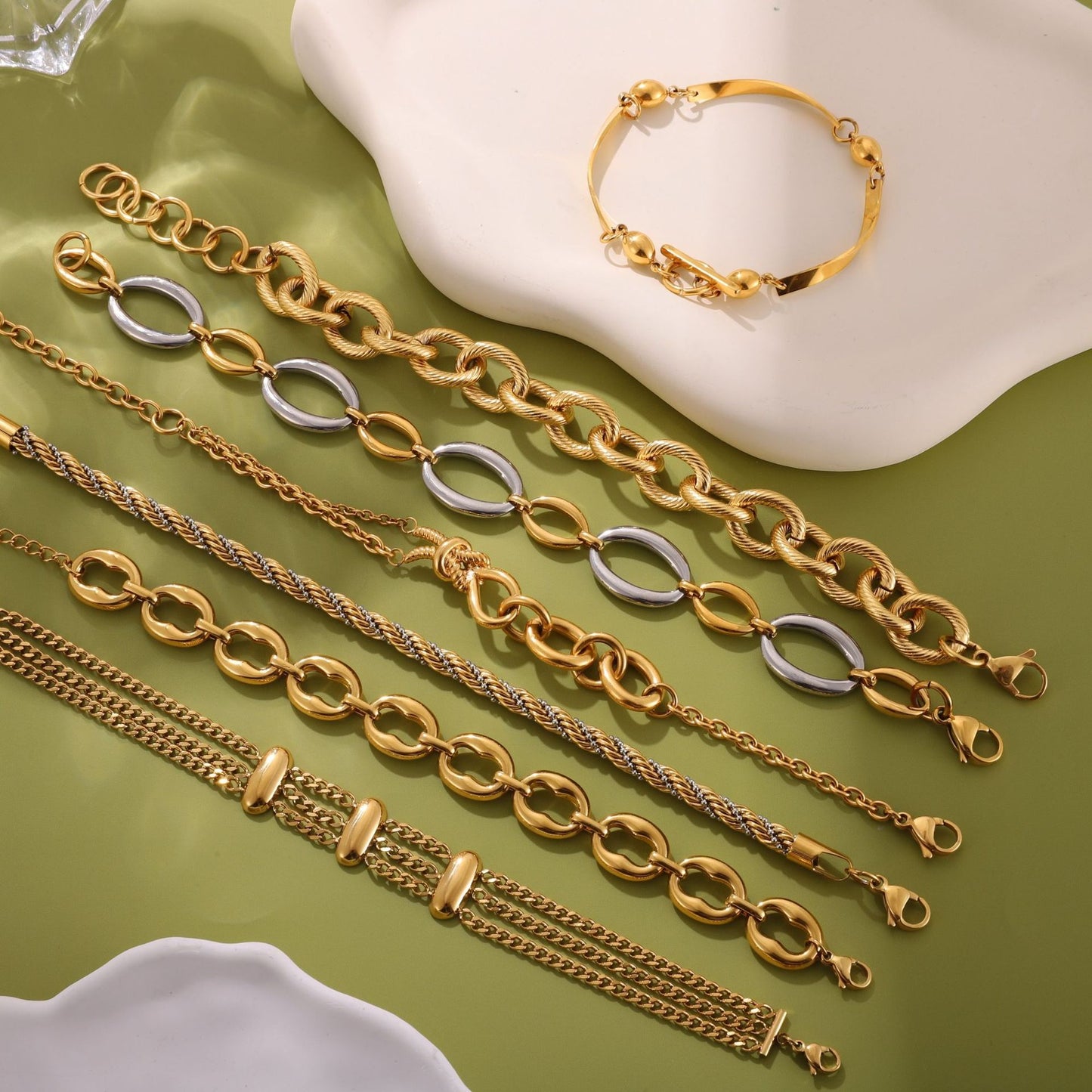 Stainless Steel Chain Bracelet Collection