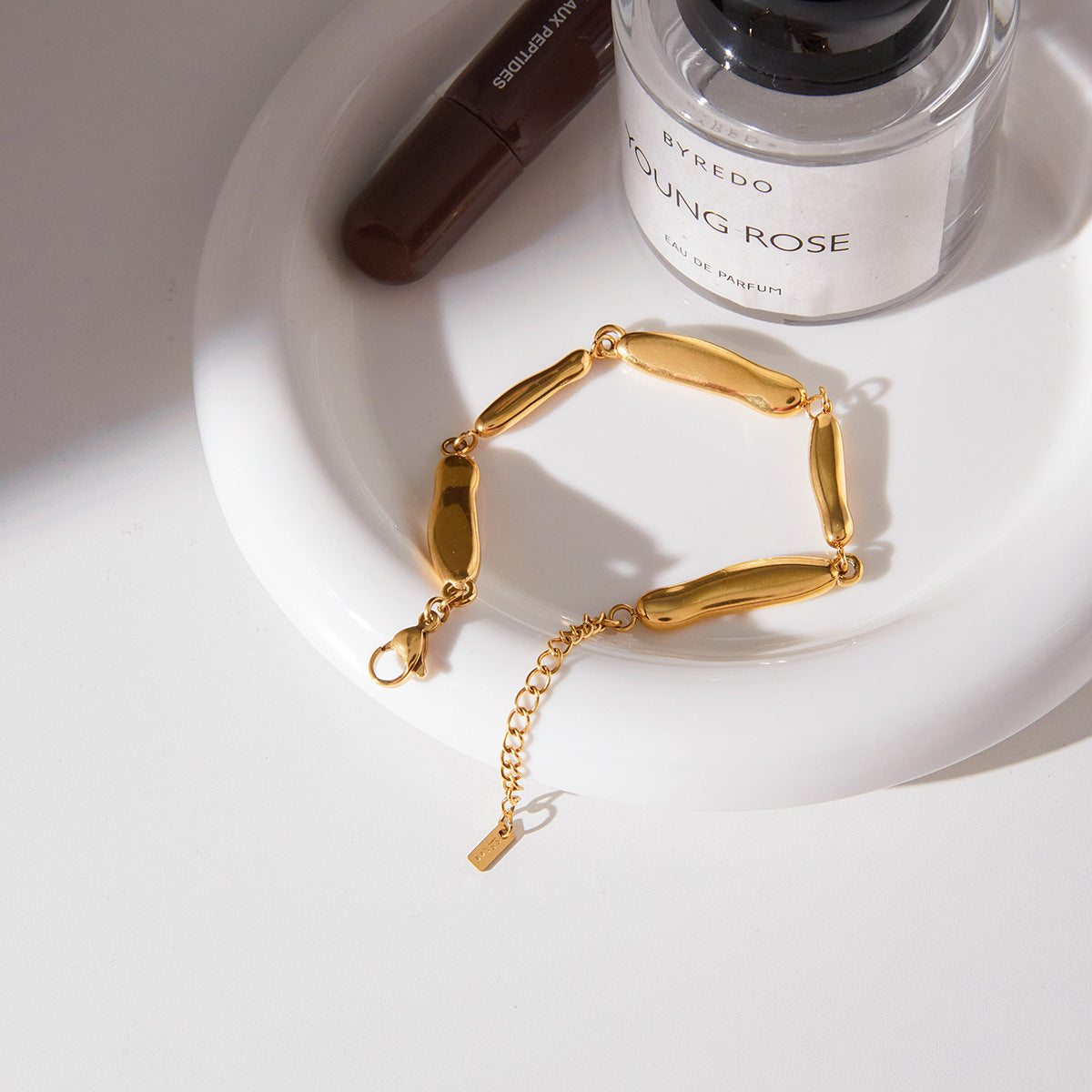Stainless Steel 18K Gold PVD Geometry Bracelet