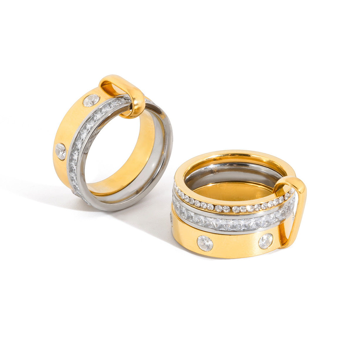 Stainless Steel Multi-ring Stackable Rings
