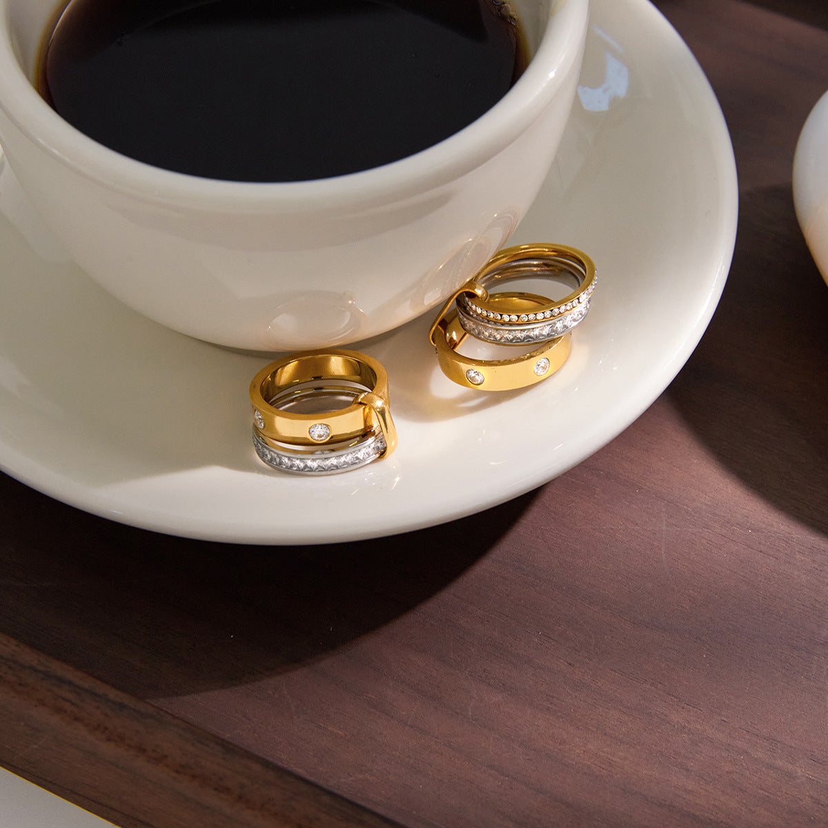 Stainless Steel Multi-ring Stackable Rings