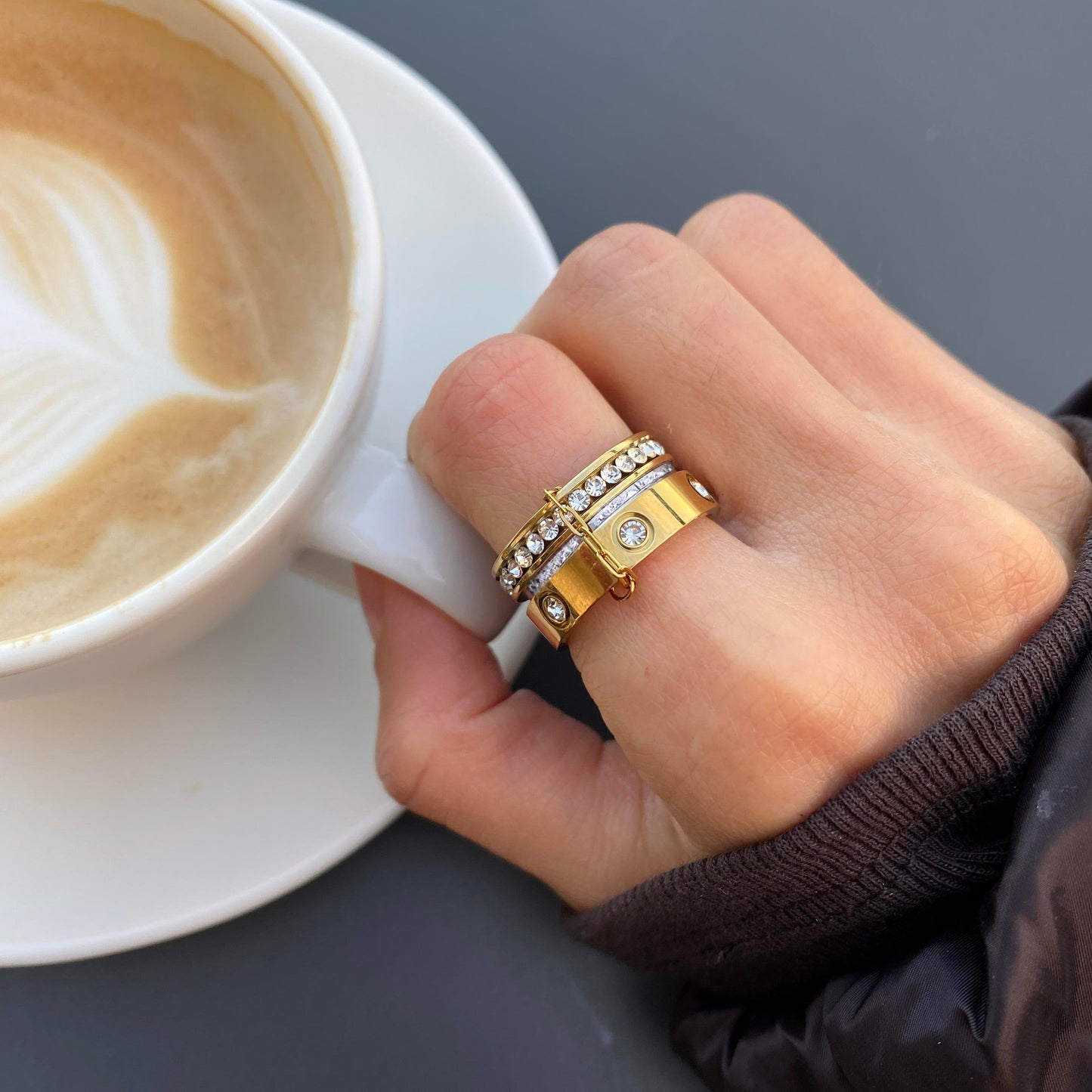 Stainless Steel Multi-ring Stackable Rings