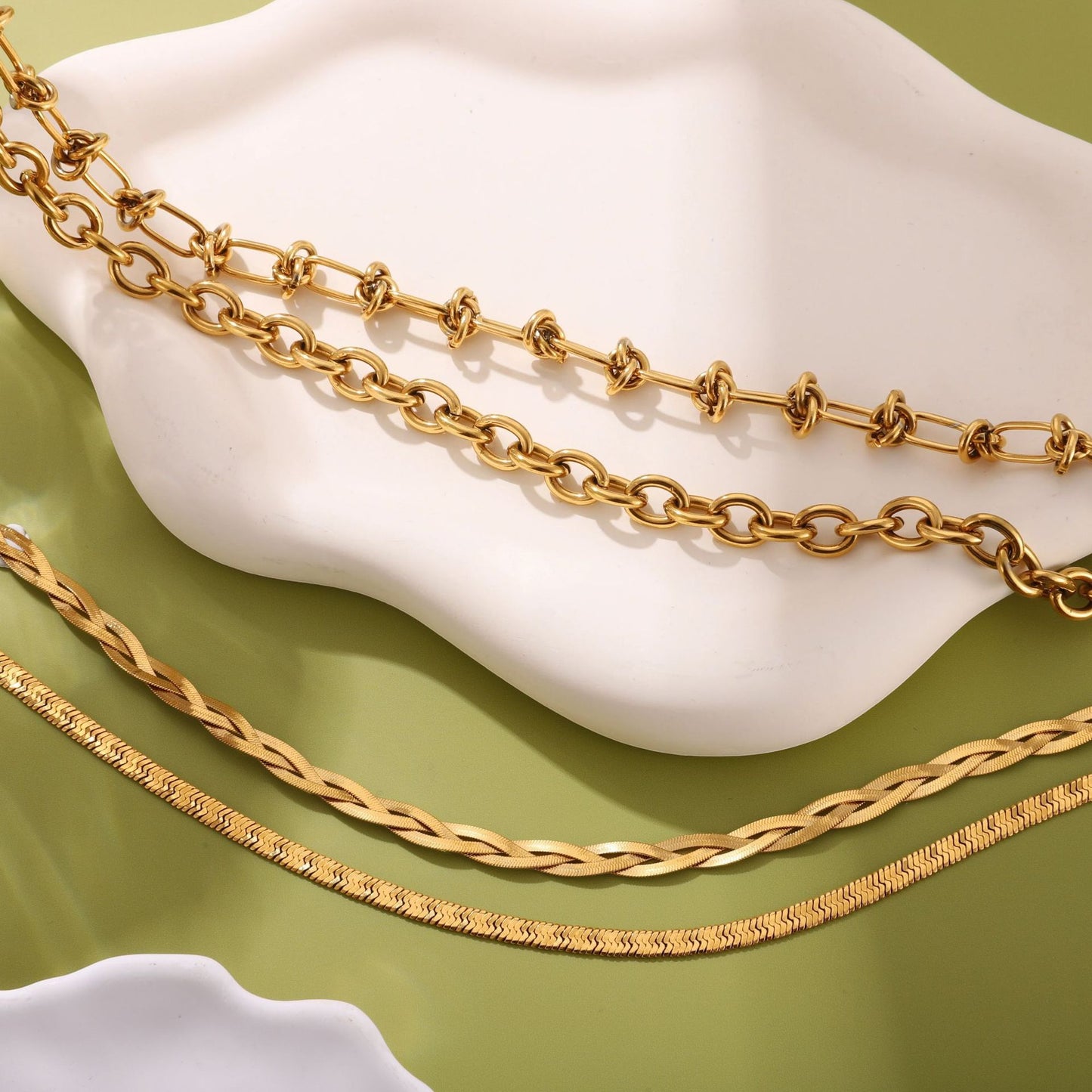 Stainless Steel Blade Chain Necklace