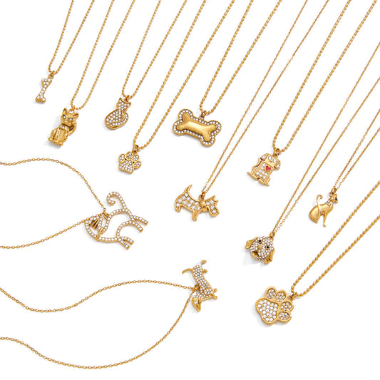 Stainless Steel Pet Cat and Dog Necklace