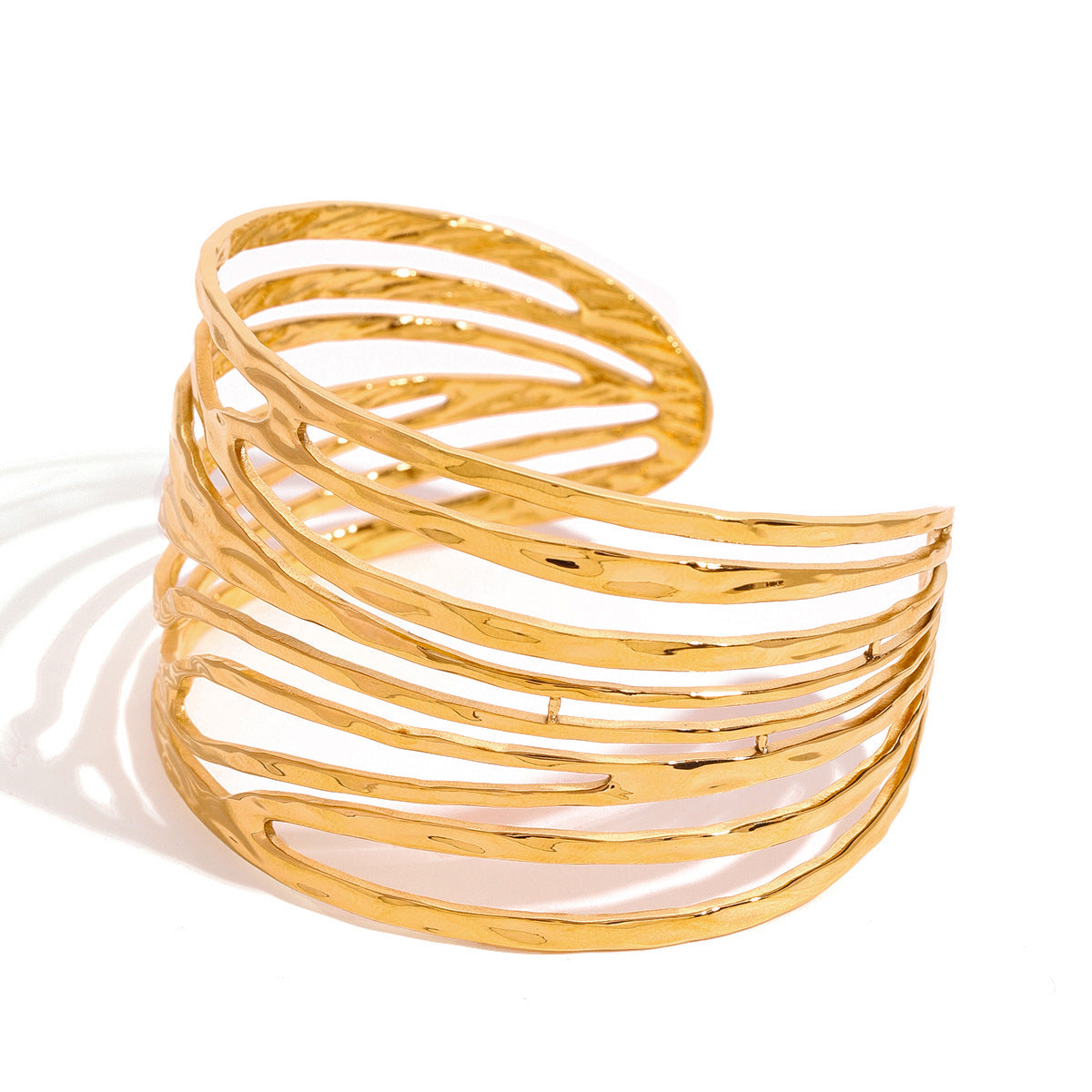 Stainless Steel Geometric Bracelet Ring Earrings Jewelry Set