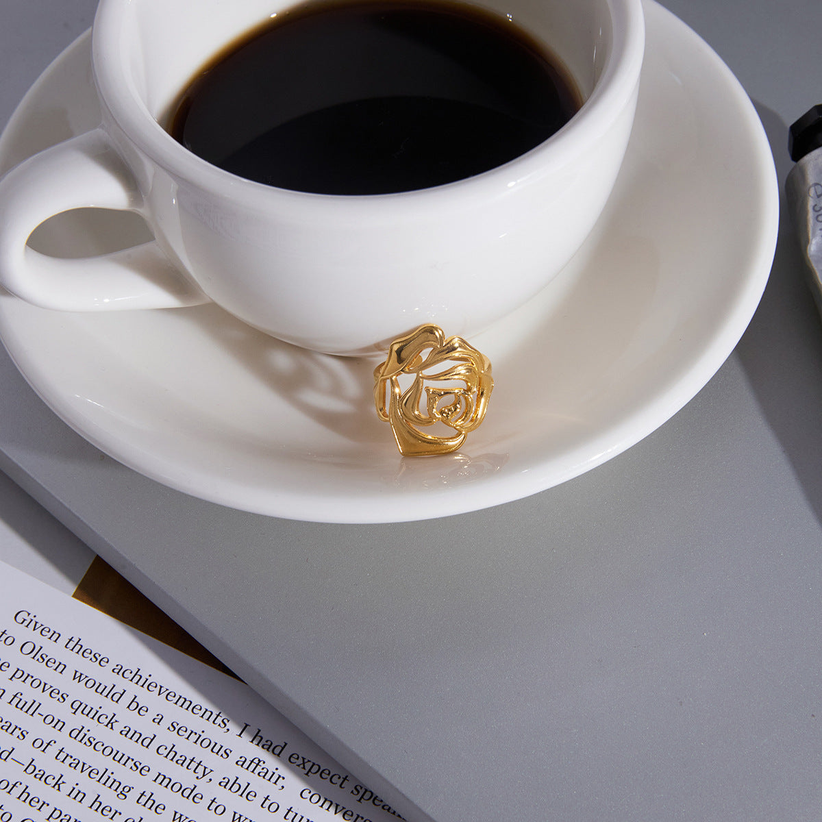 Stainless Steel Mother's Day Rose Ring