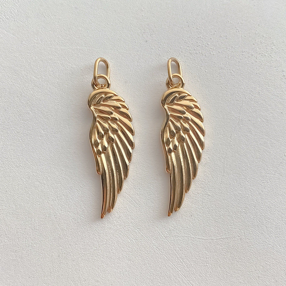 Stainless Steel Double-layered Wing Single-hole Pendant