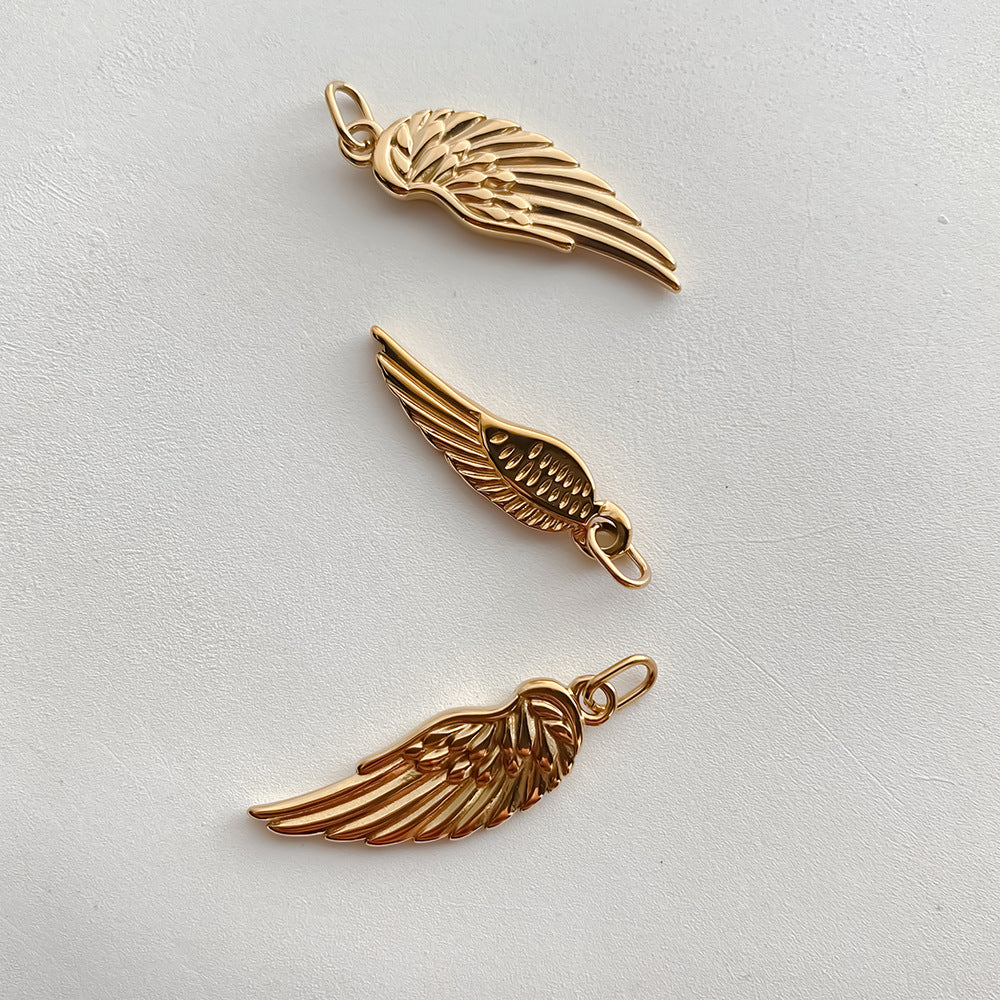 Stainless Steel Double-layered Wing Single-hole Pendant