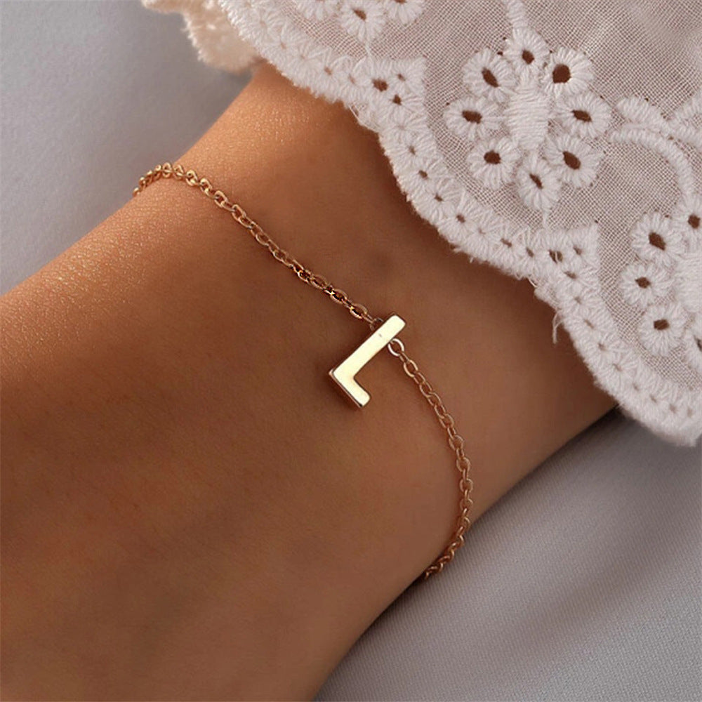 Stainless Steel 26-letter DIY Bracelet