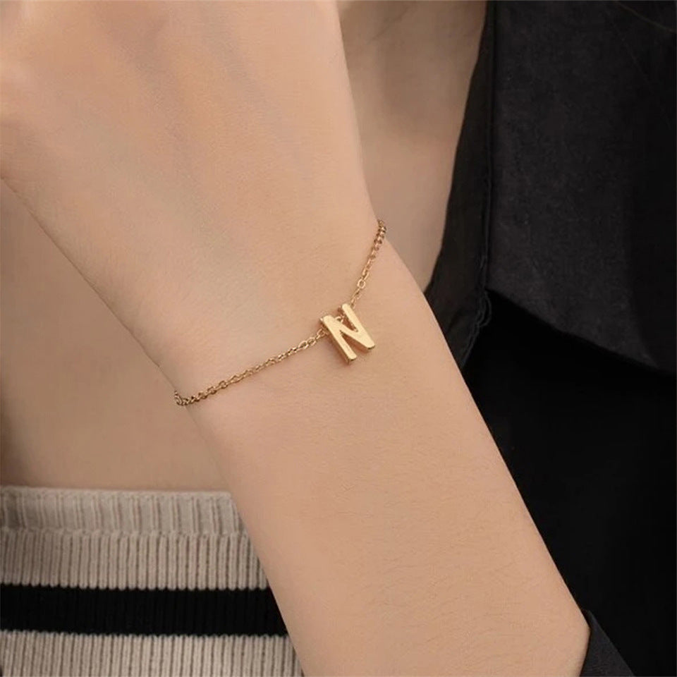 Stainless Steel 26-letter DIY Bracelet