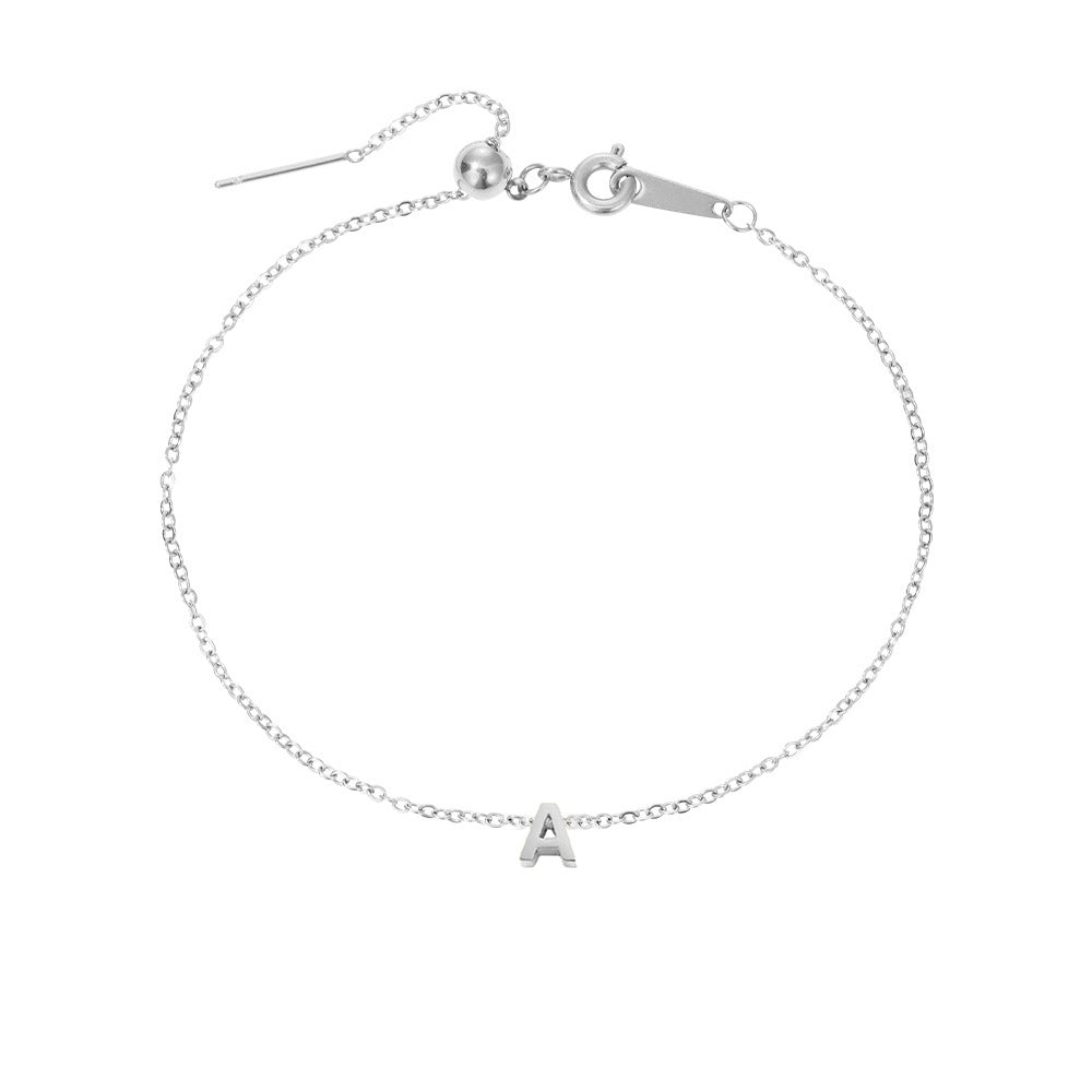 Stainless Steel 26-letter DIY Bracelet