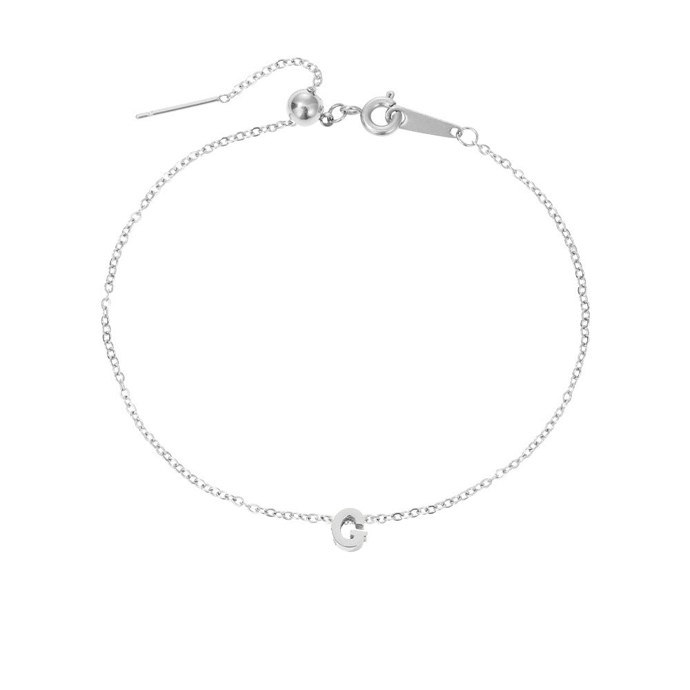 Stainless Steel 26-letter DIY Bracelet