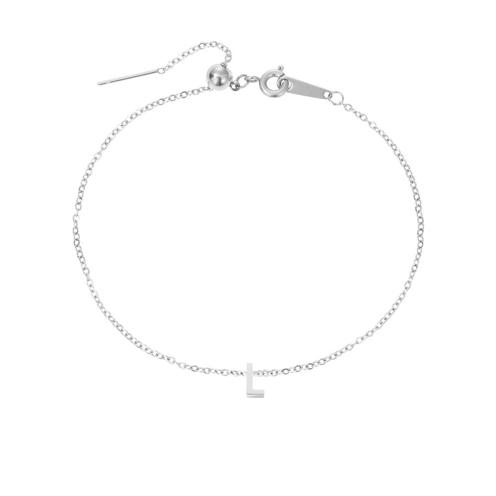 Stainless Steel 26-letter DIY Bracelet