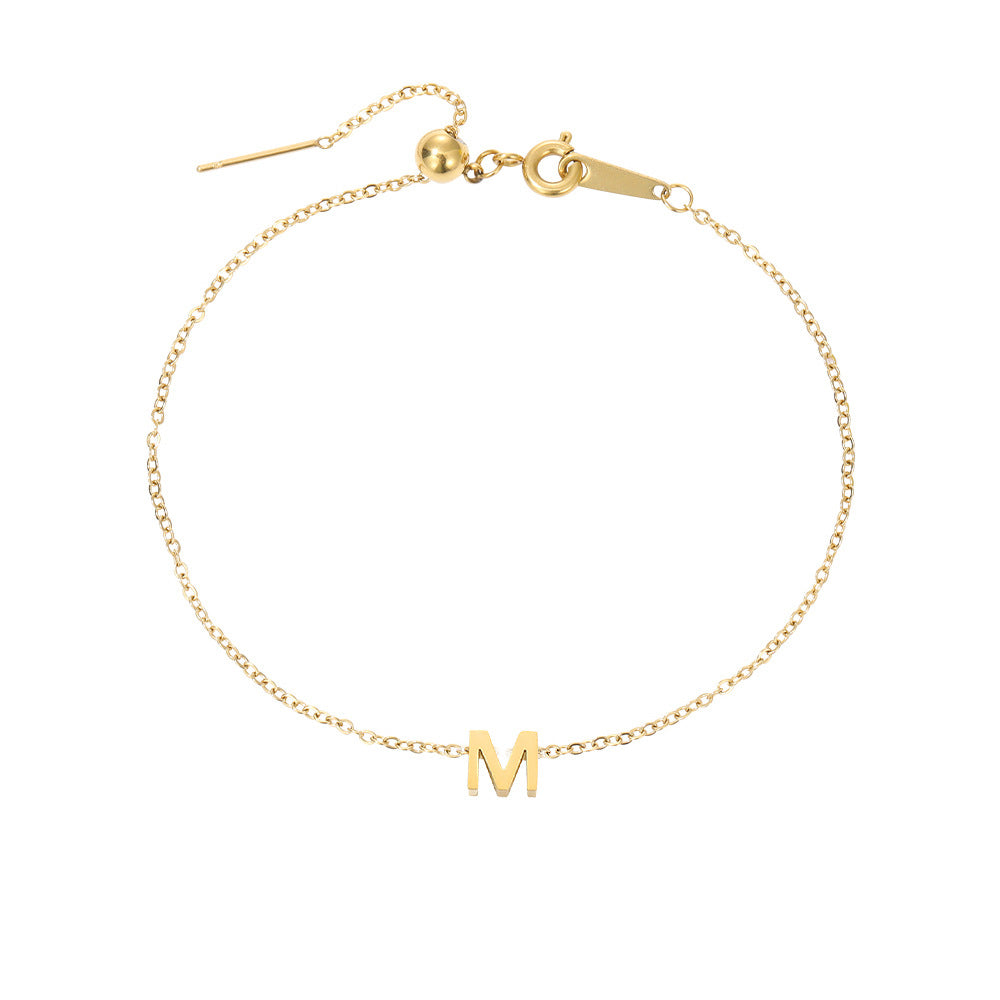 Stainless Steel 26-letter DIY Bracelet
