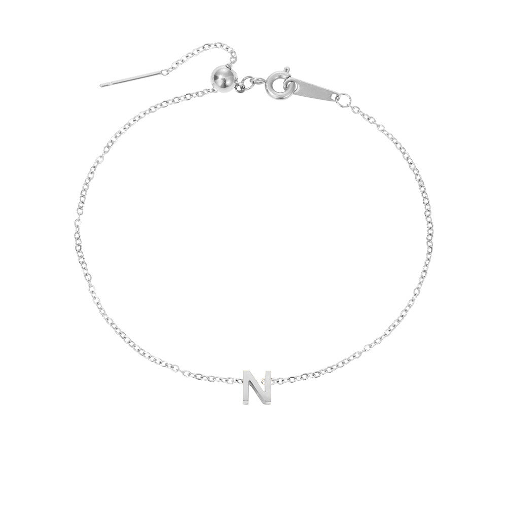 Stainless Steel 26-letter DIY Bracelet