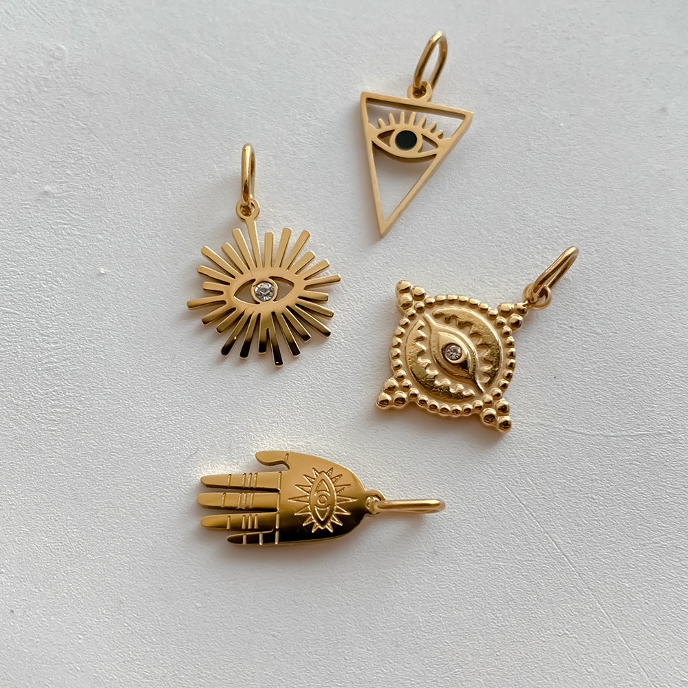 Stainless Steel Devil's Eye DIY Pendant