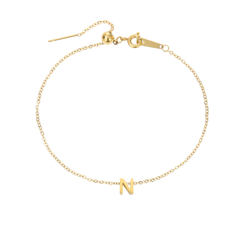 Stainless Steel 26-letter DIY Bracelet