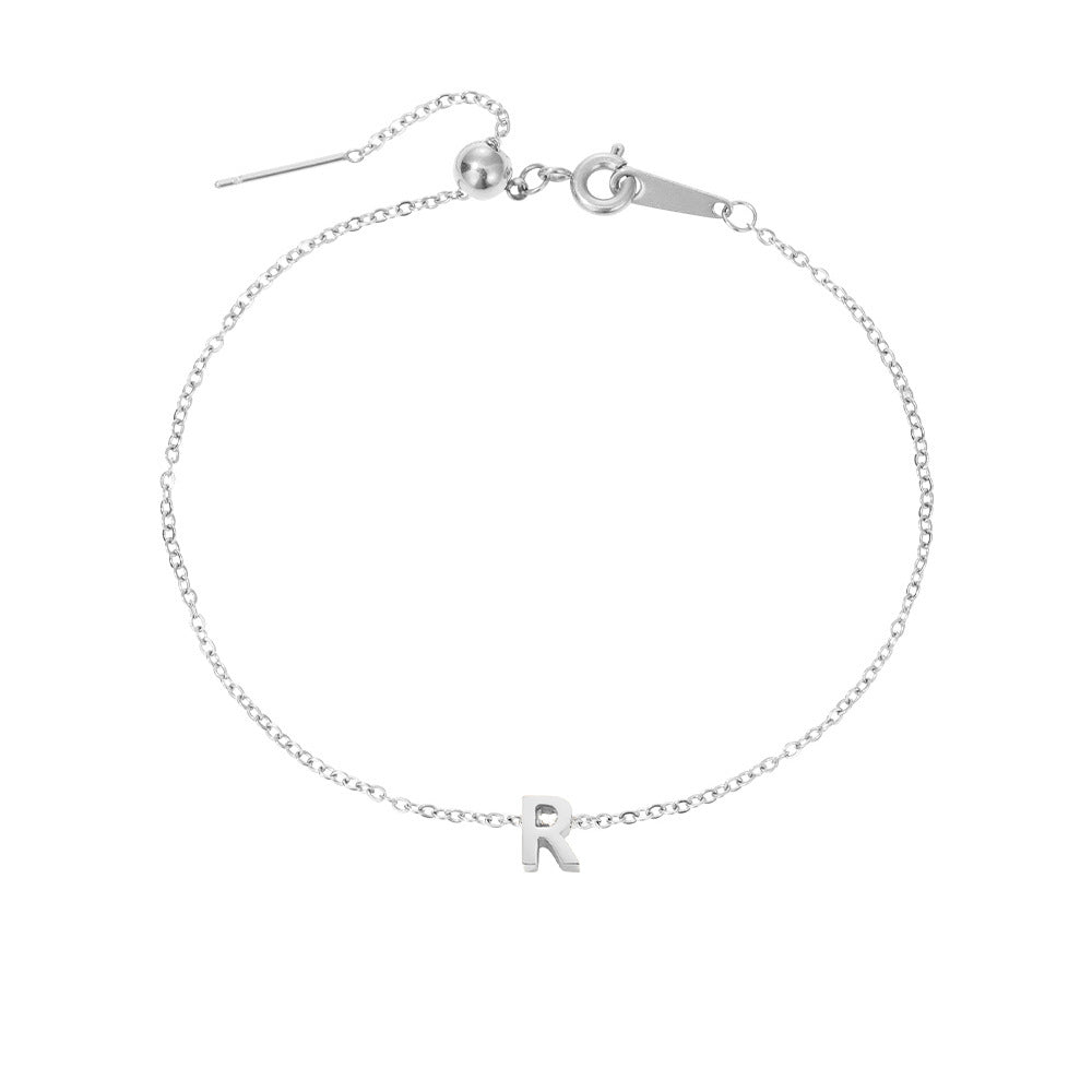 Stainless Steel 26-letter DIY Bracelet