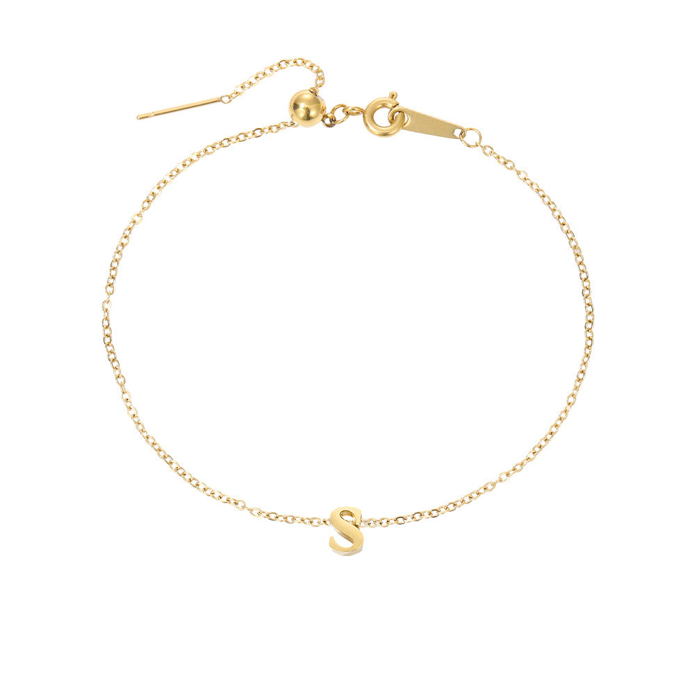 Stainless Steel 26-letter DIY Bracelet