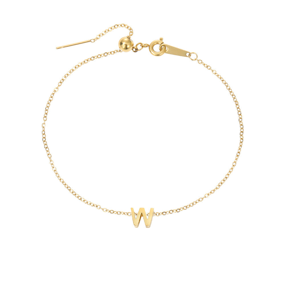 Stainless Steel 26-letter DIY Bracelet
