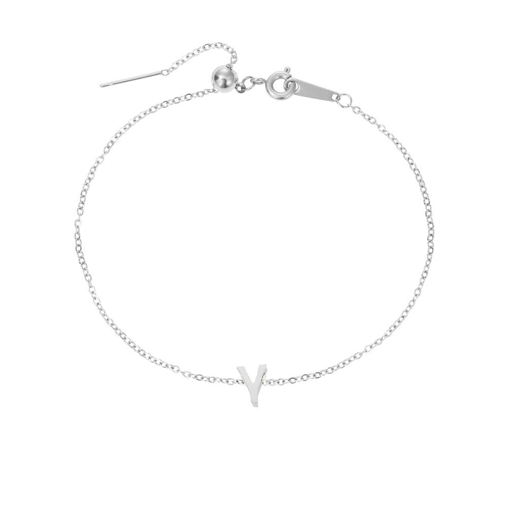 Stainless Steel 26-letter DIY Bracelet
