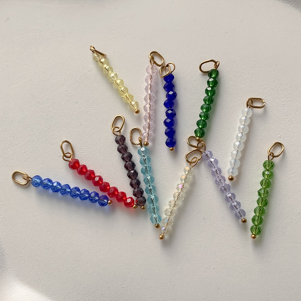 Stainless Steel Rainbow Bead Pendant