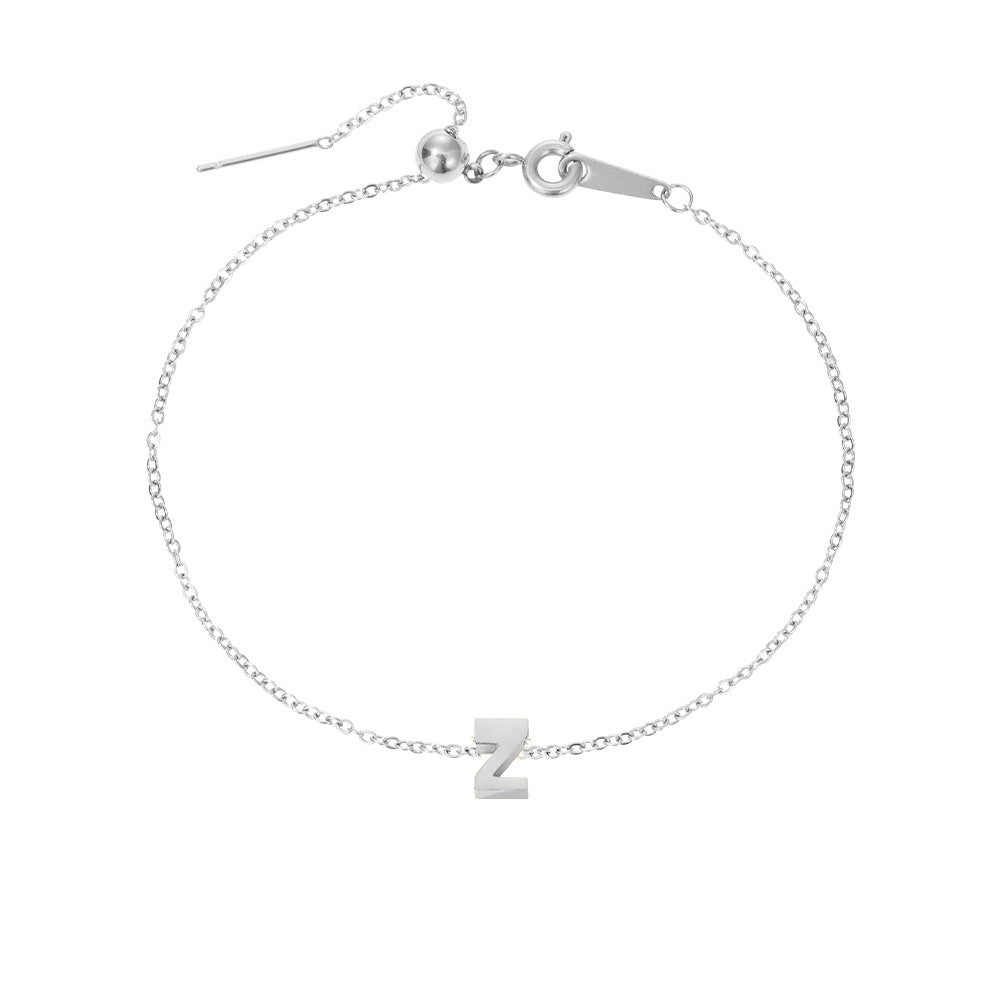 Stainless Steel 26-letter DIY Bracelet