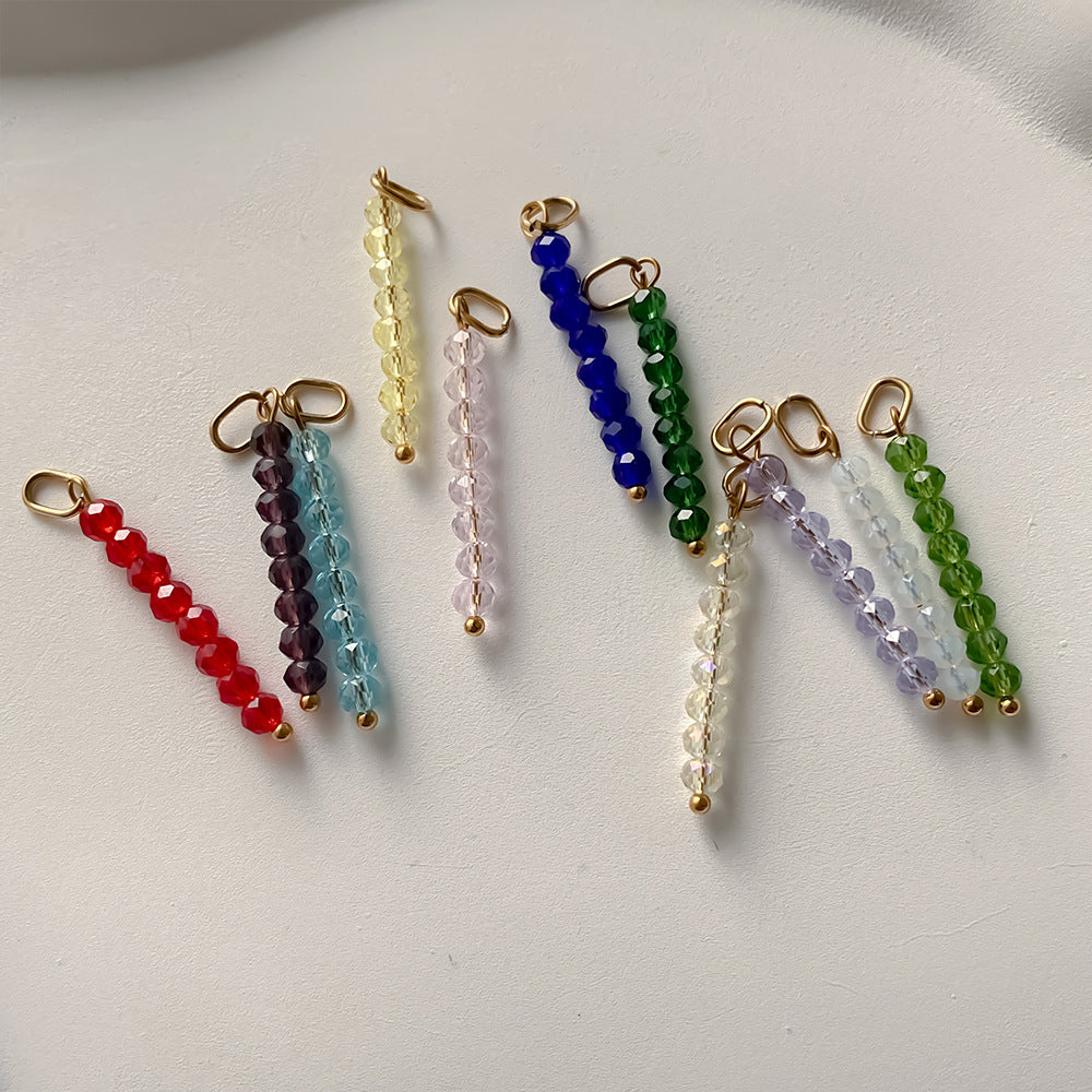 Stainless Steel Rainbow Bead Pendant