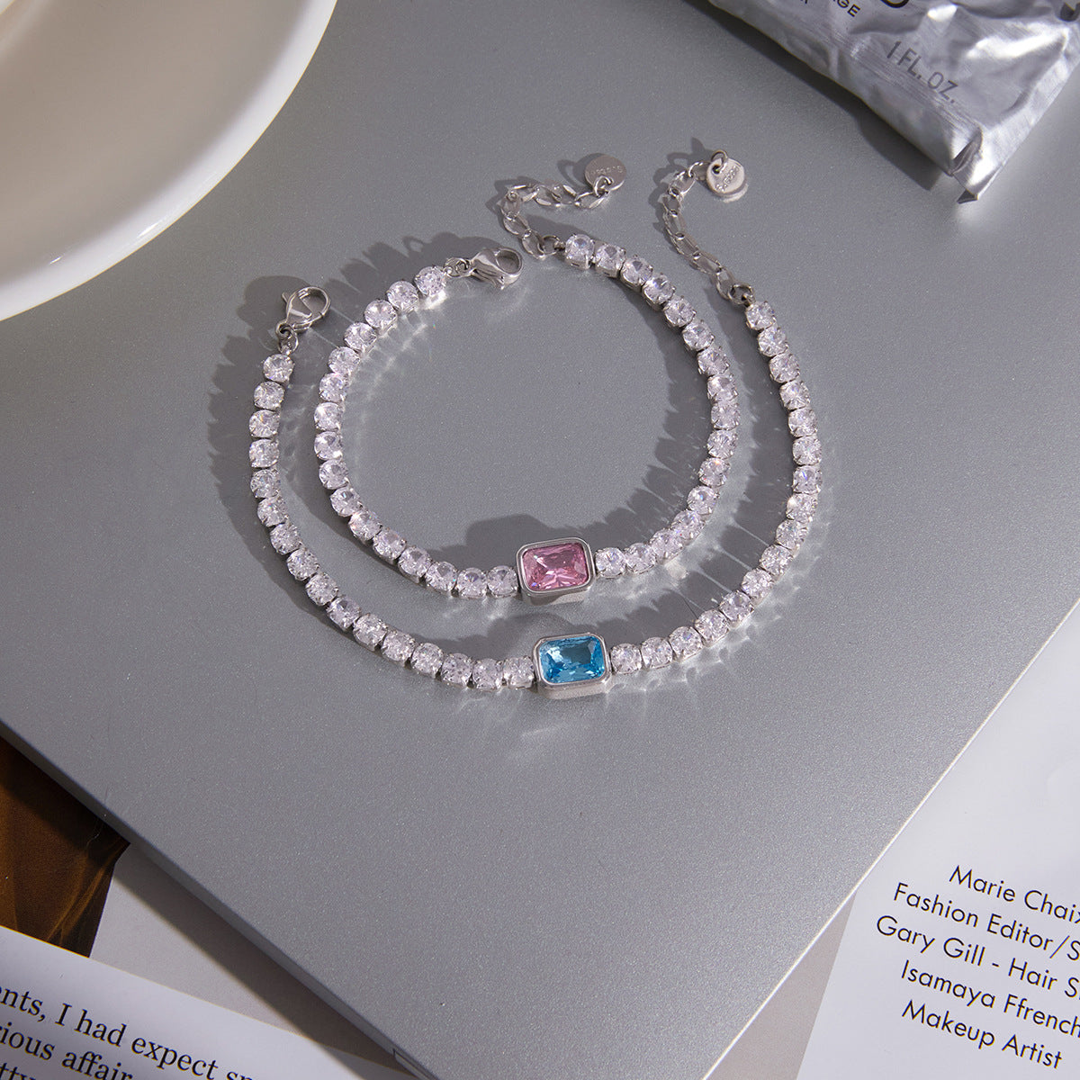 Stainless Steel Three-layer Tennis Chain Bracelet