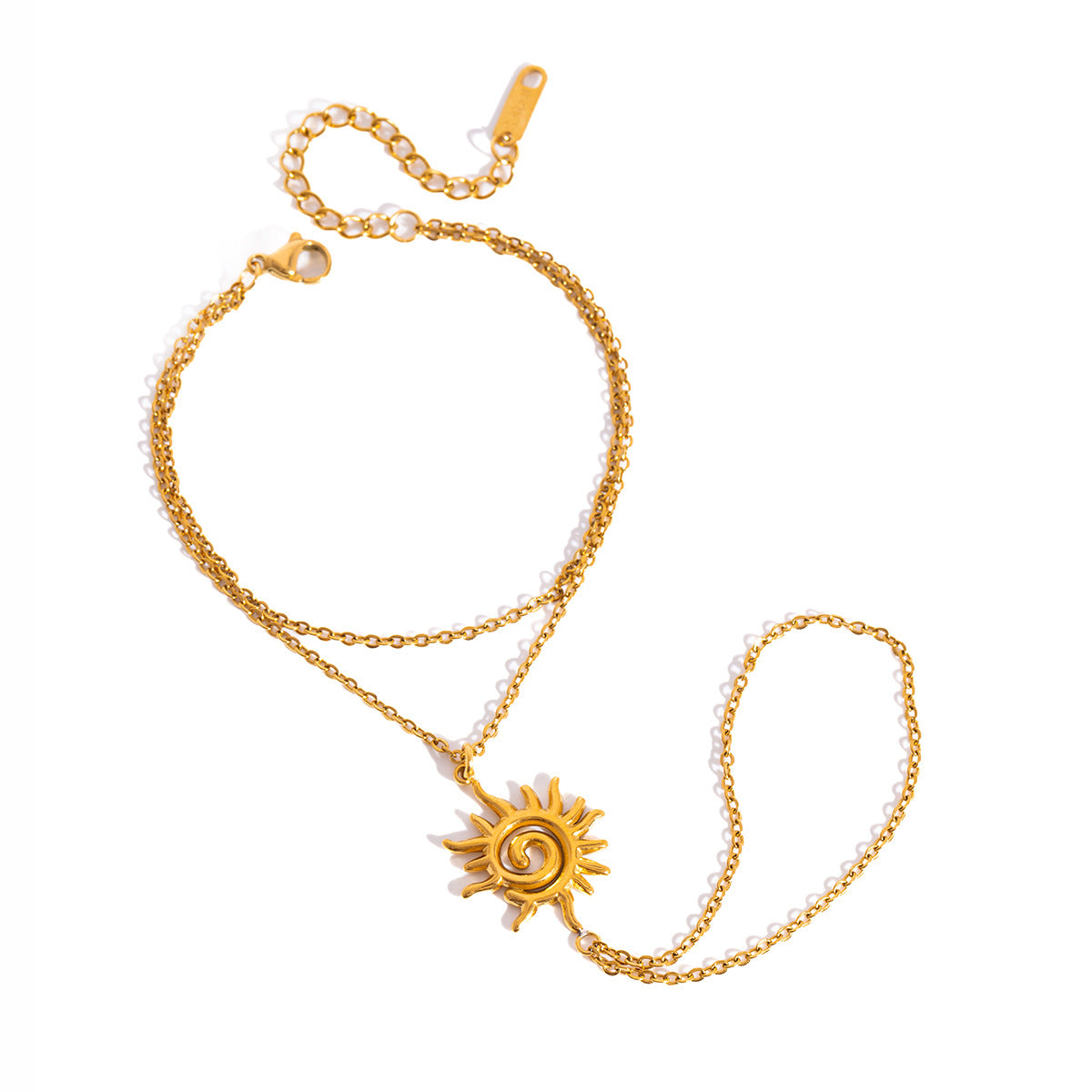 Stainless Steel Sun Hand Chain Bracelet