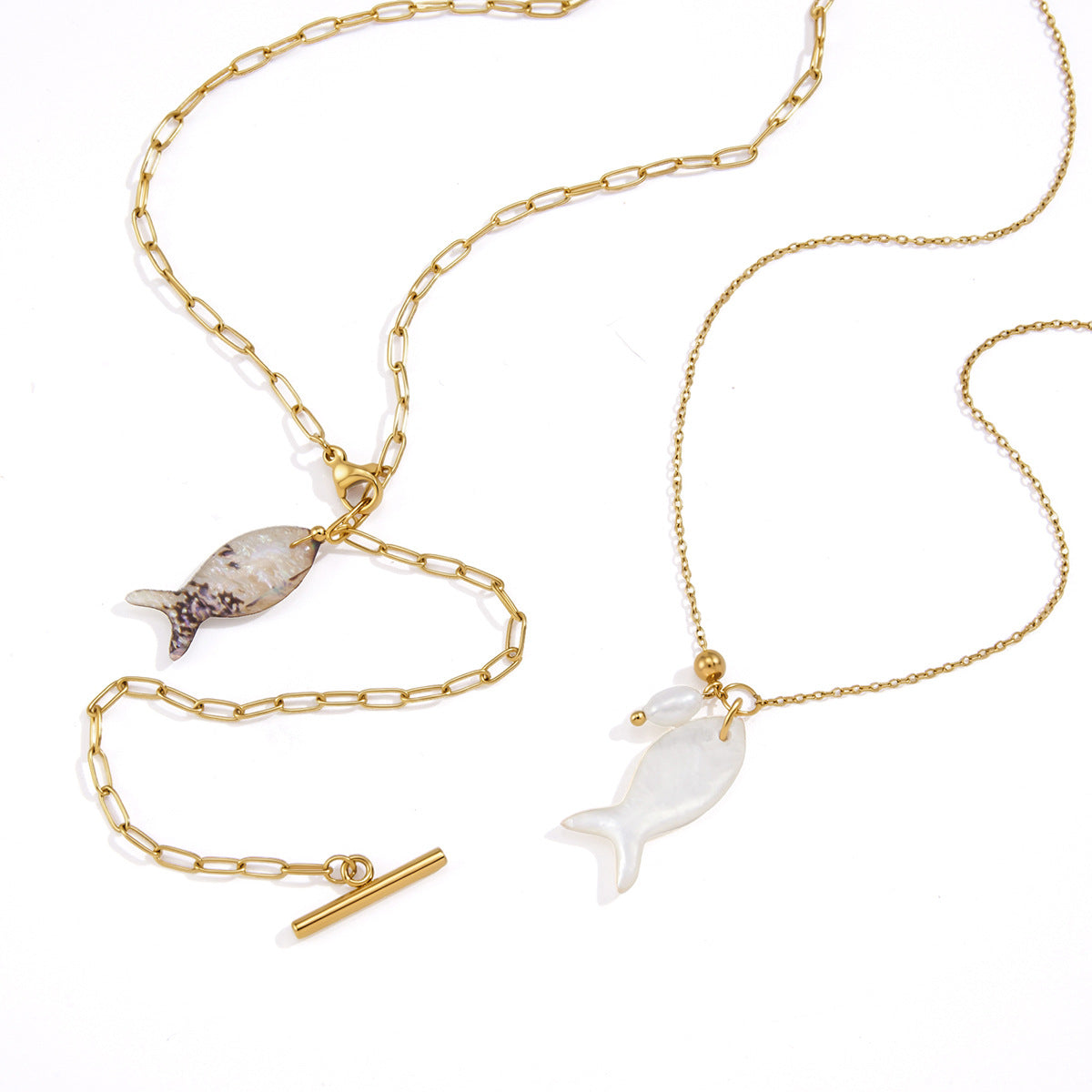 Stainless Steel Shell Pearl Necklace