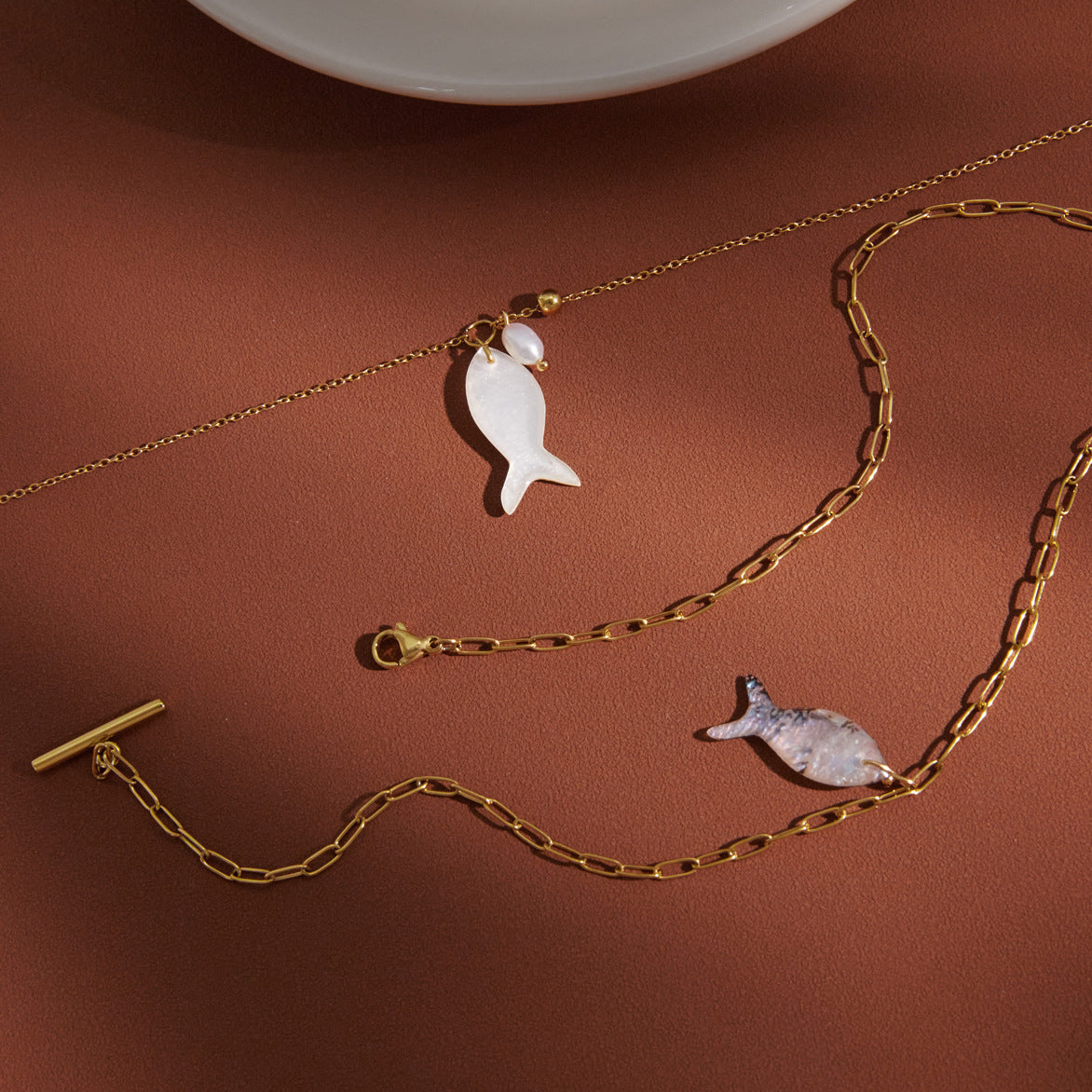 Stainless Steel Shell Pearl Necklace